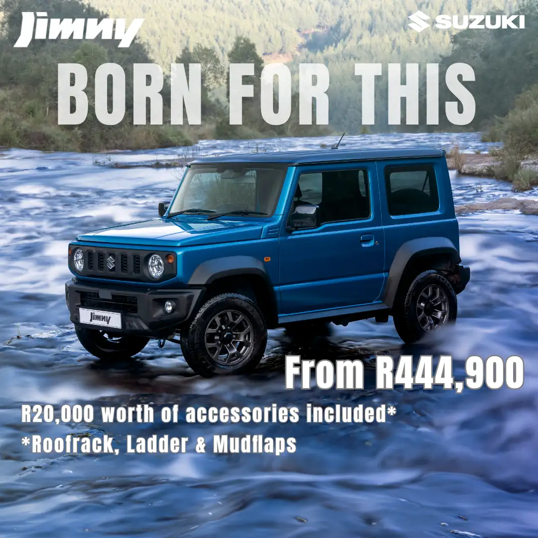 Suzuki Jimny offer: from R444 900, R20 000 of accessories included
